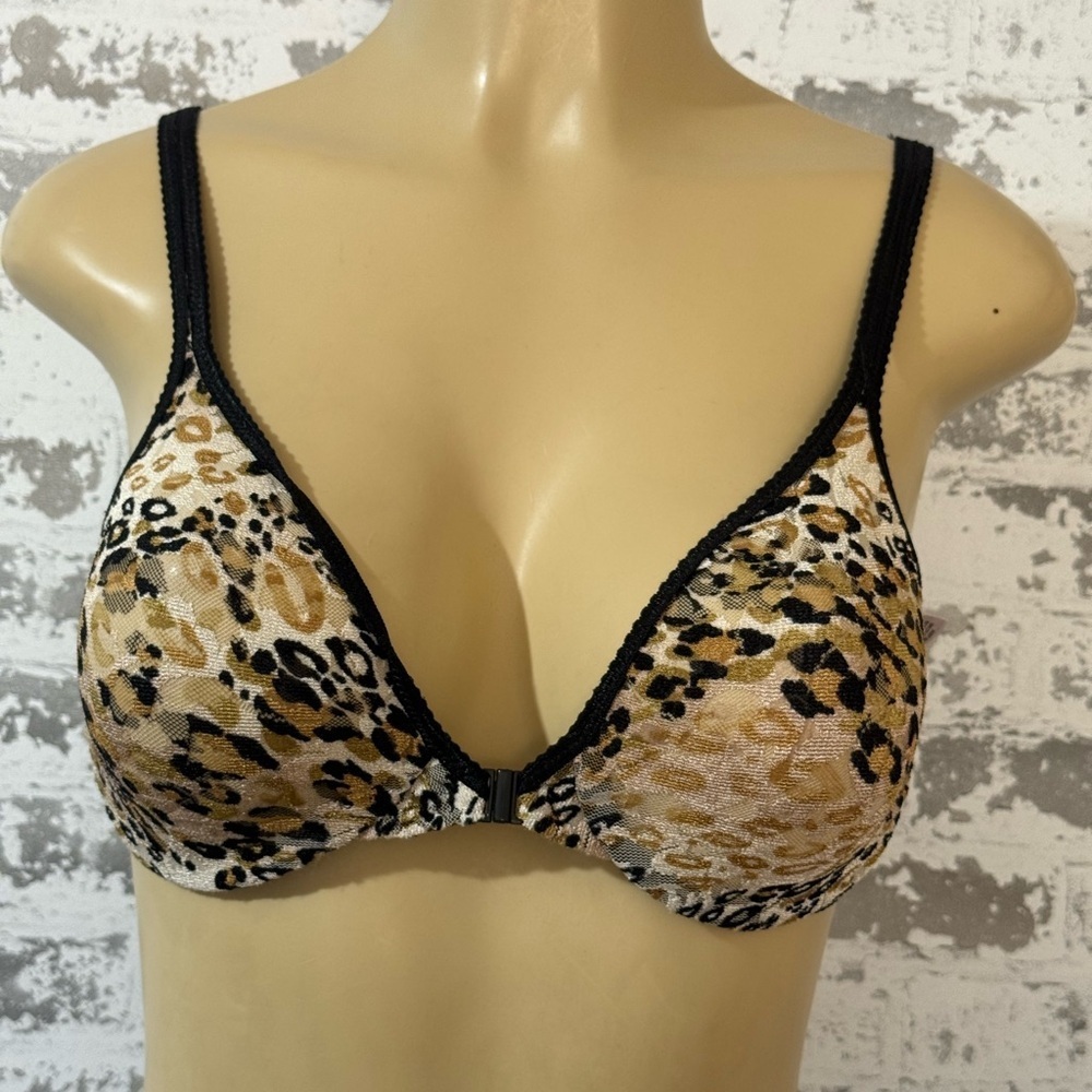 Victoria's Secret Animal Print Lingerie with Black Trim